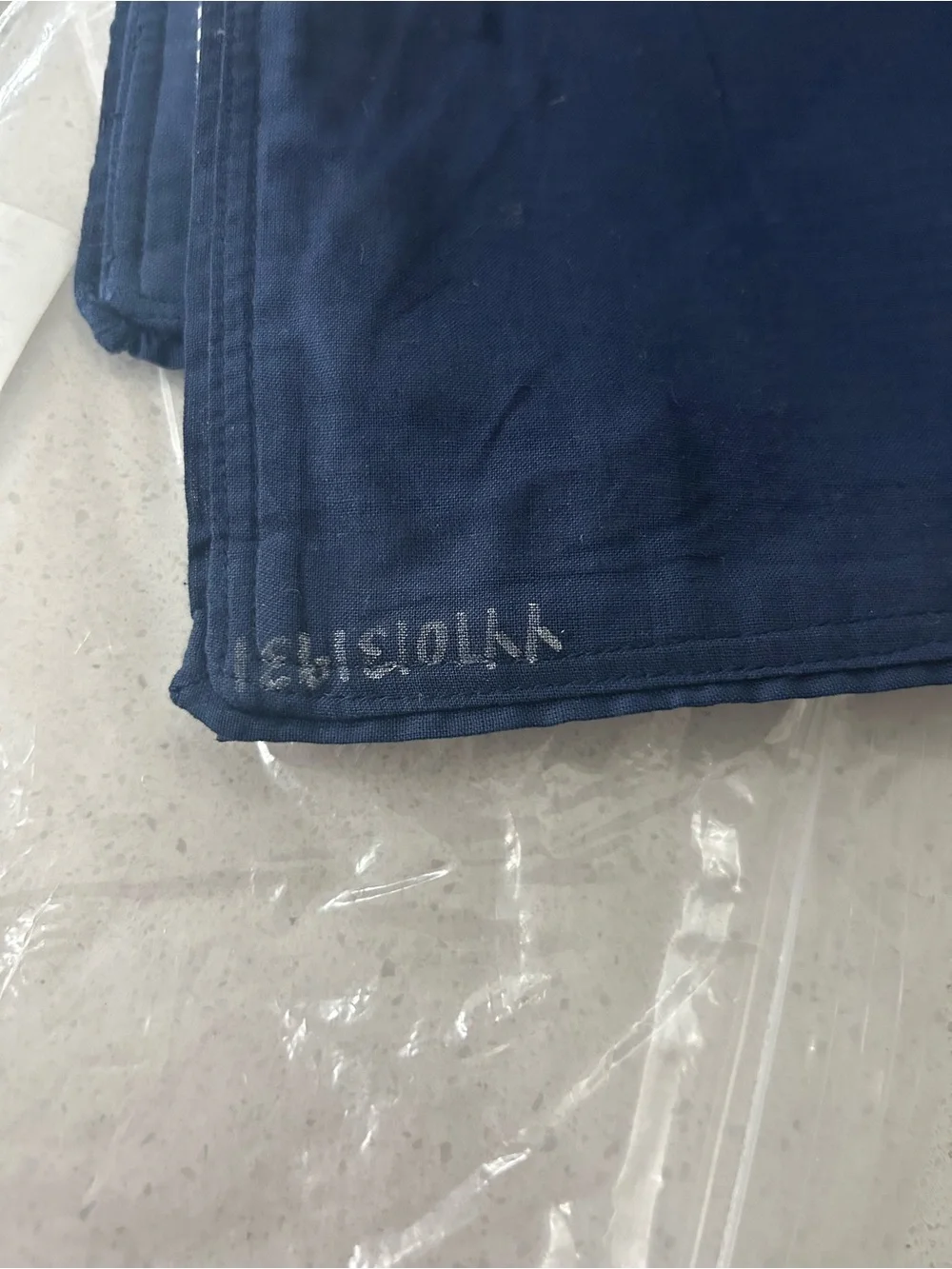Pottery Barn Flocked Star Duvet Cover Navy Blue Twin NWOT Sample